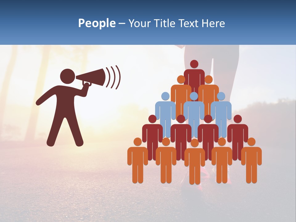 Running Into The Dawn PowerPoint Template