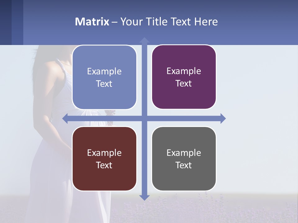 Pregnant Girl In A Flower Field PowerPoint Template