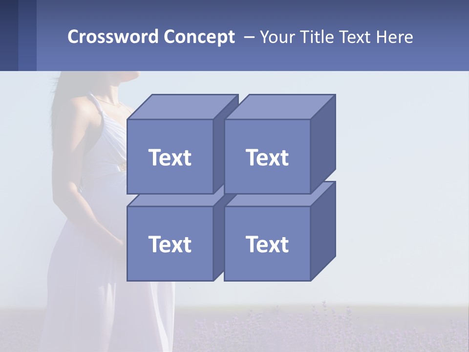 Pregnant Girl In A Flower Field PowerPoint Template