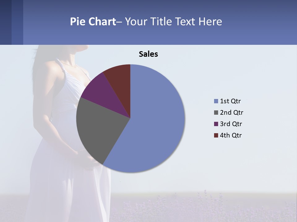 Pregnant Girl In A Flower Field PowerPoint Template