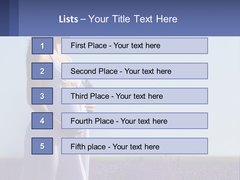 Pregnant Girl In A Flower Field PowerPoint Template