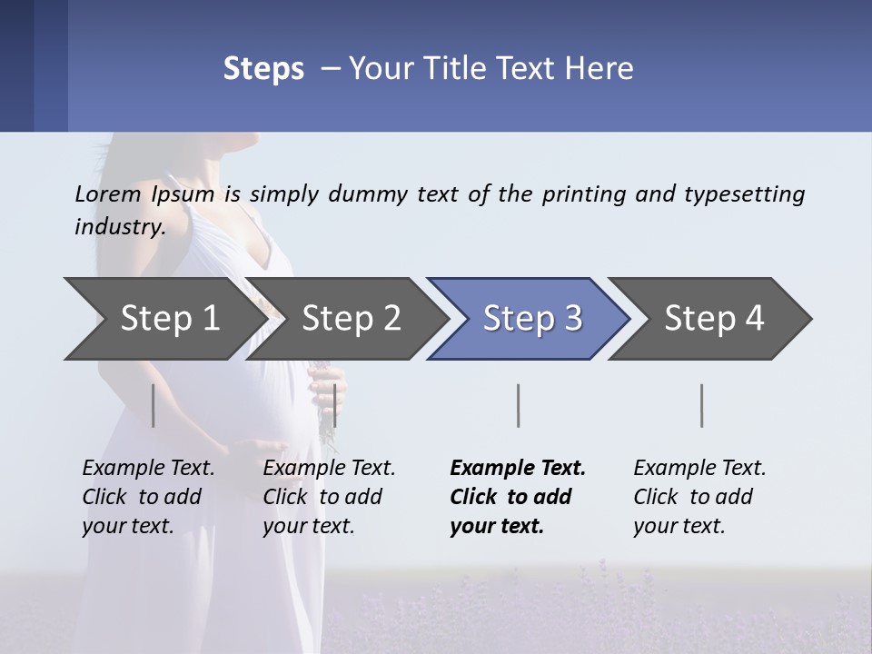 Pregnant Girl In A Flower Field PowerPoint Template