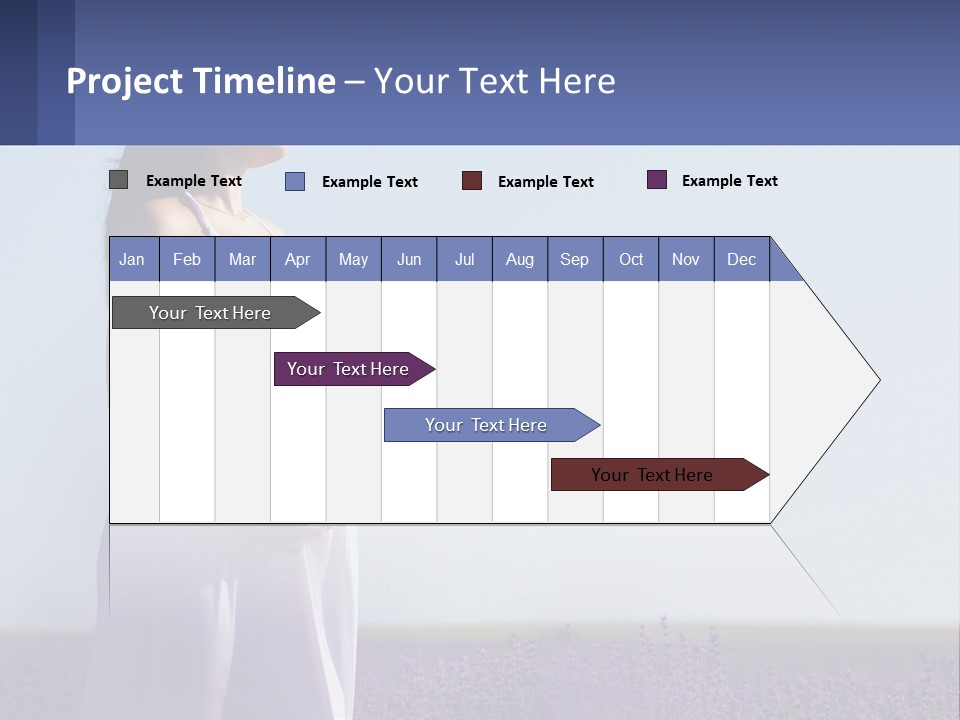 Pregnant Girl In A Flower Field PowerPoint Template