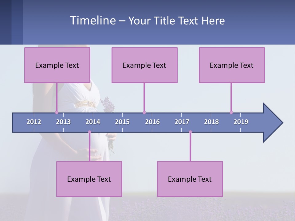 Pregnant Girl In A Flower Field PowerPoint Template
