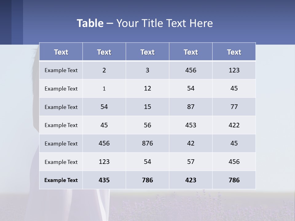 Pregnant Girl In A Flower Field PowerPoint Template