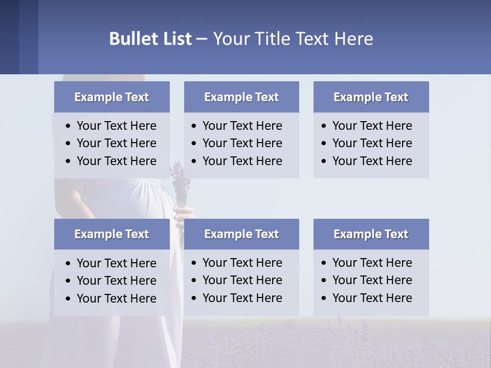 Pregnant Girl In A Flower Field PowerPoint Template