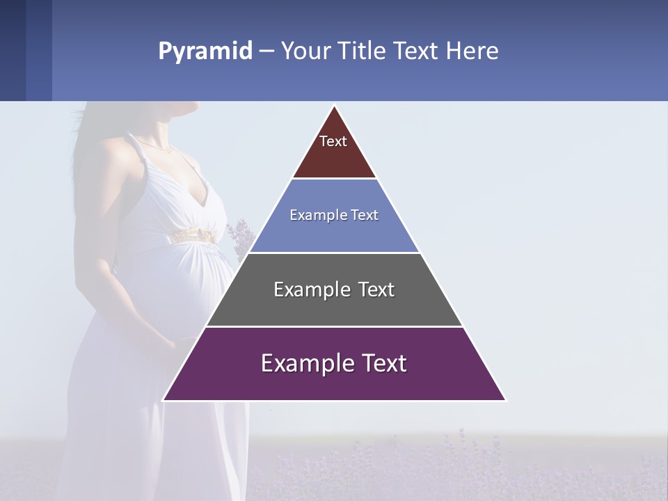 Pregnant Girl In A Flower Field PowerPoint Template