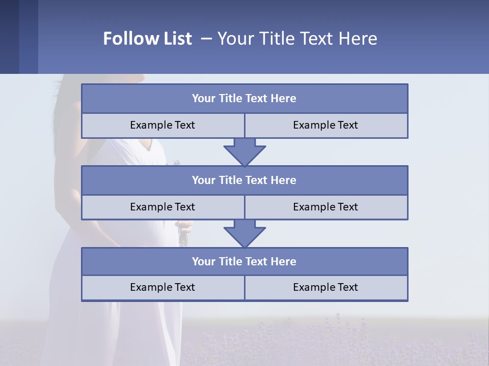 Pregnant Girl In A Flower Field PowerPoint Template