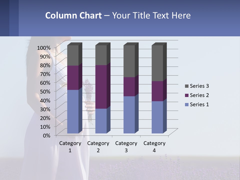 Pregnant Girl In A Flower Field PowerPoint Template