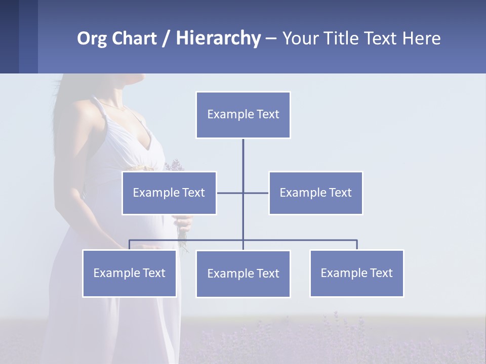 Pregnant Girl In A Flower Field PowerPoint Template