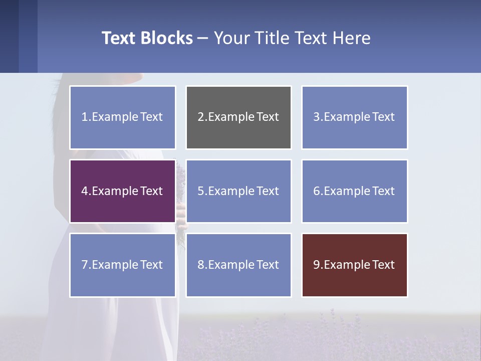 Pregnant Girl In A Flower Field PowerPoint Template