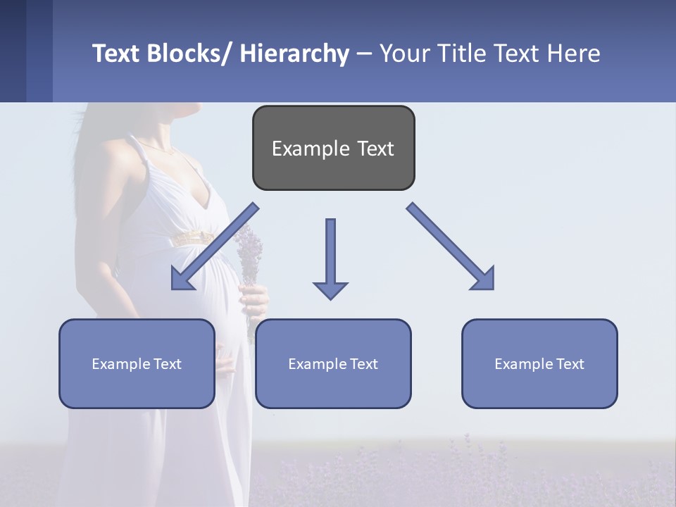 Pregnant Girl In A Flower Field PowerPoint Template