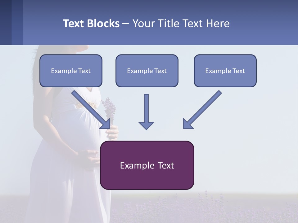 Pregnant Girl In A Flower Field PowerPoint Template
