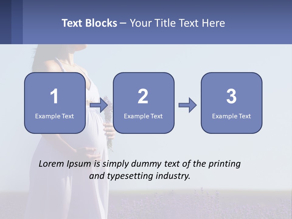 Pregnant Girl In A Flower Field PowerPoint Template