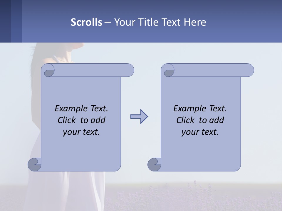 Pregnant Girl In A Flower Field PowerPoint Template