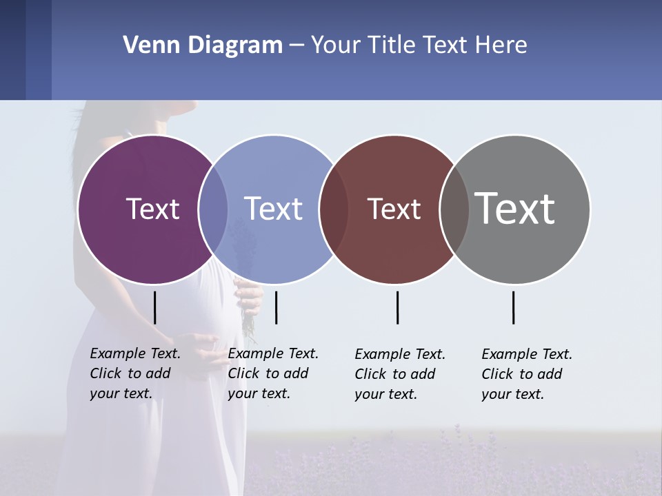 Pregnant Girl In A Flower Field PowerPoint Template