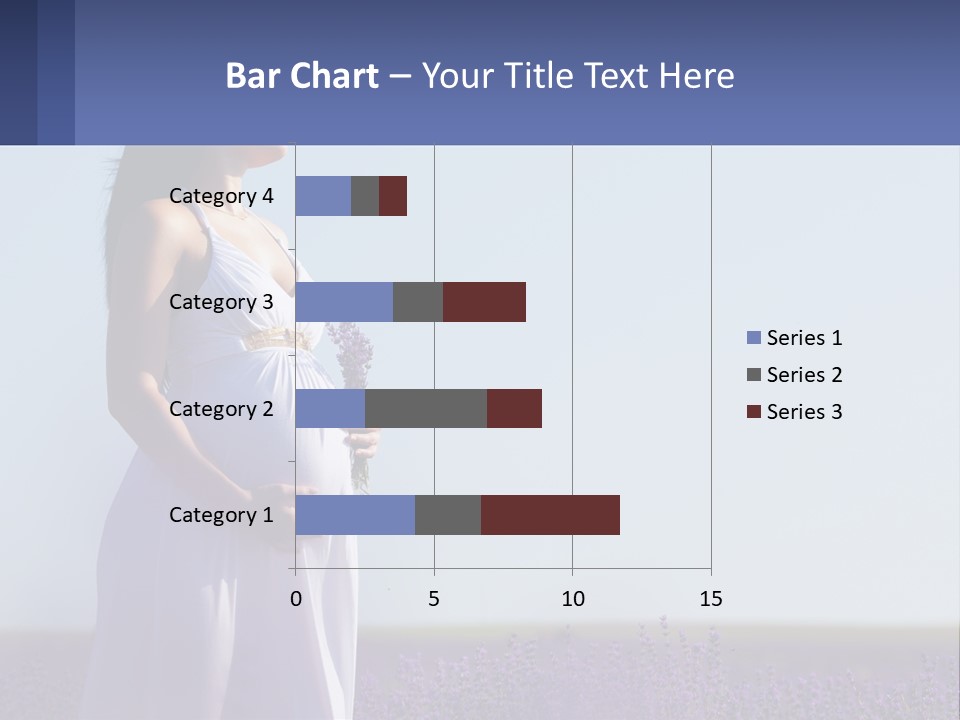 Pregnant Girl In A Flower Field PowerPoint Template