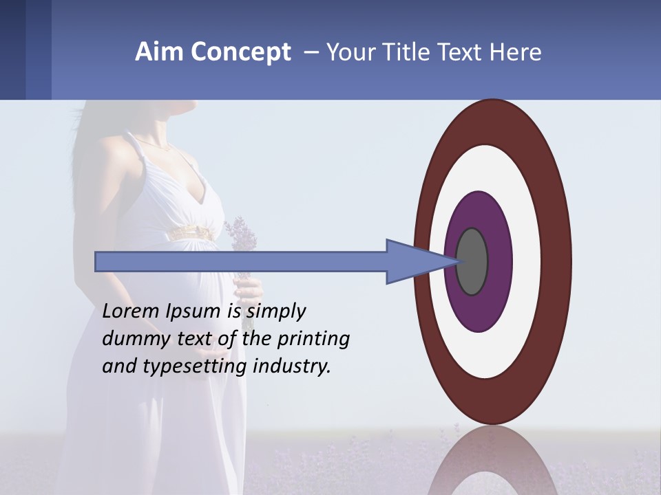 Pregnant Girl In A Flower Field PowerPoint Template