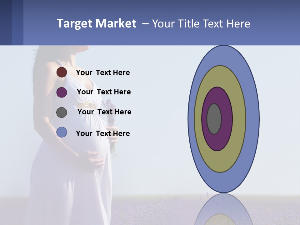 Pregnant Girl In A Flower Field PowerPoint Template