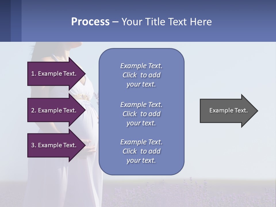 Pregnant Girl In A Flower Field PowerPoint Template