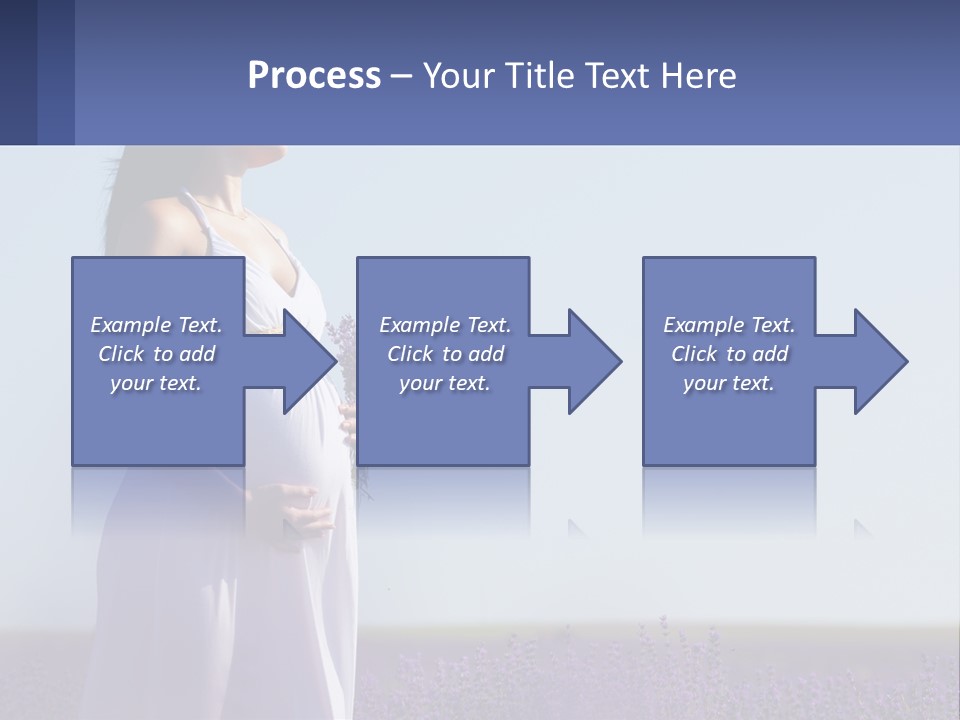 Pregnant Girl In A Flower Field PowerPoint Template