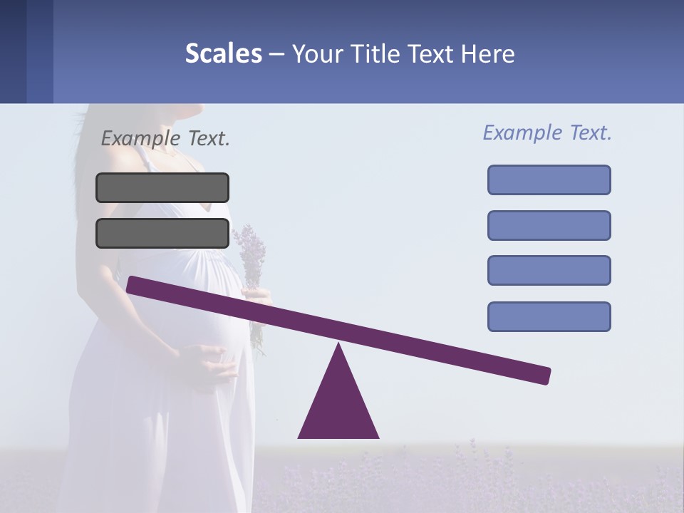 Pregnant Girl In A Flower Field PowerPoint Template