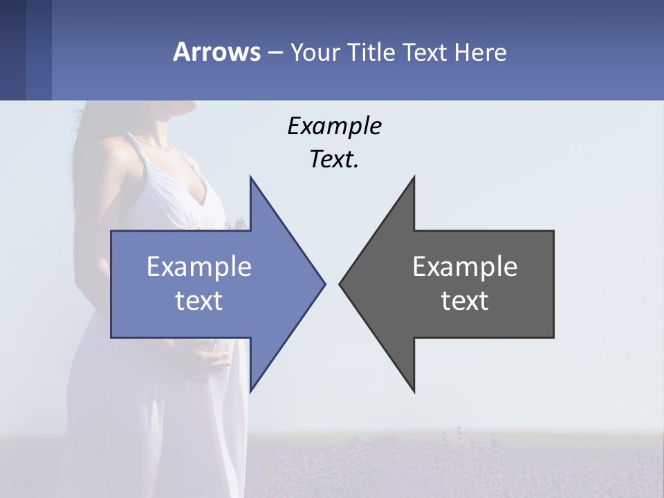 Pregnant Girl In A Flower Field PowerPoint Template