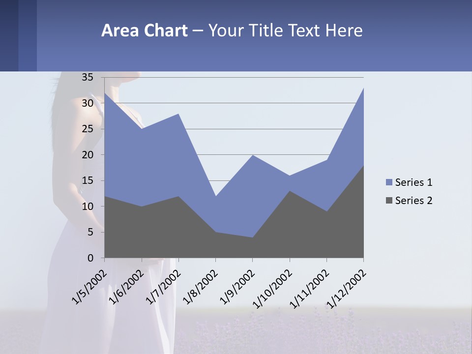 Pregnant Girl In A Flower Field PowerPoint Template