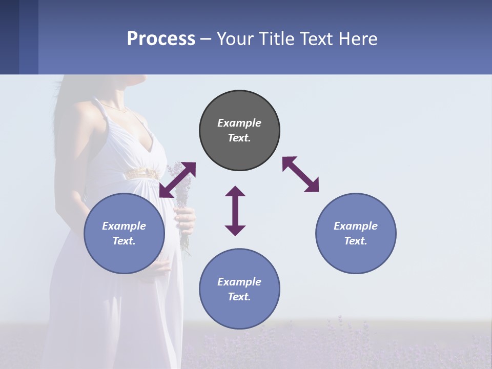 Pregnant Girl In A Flower Field PowerPoint Template