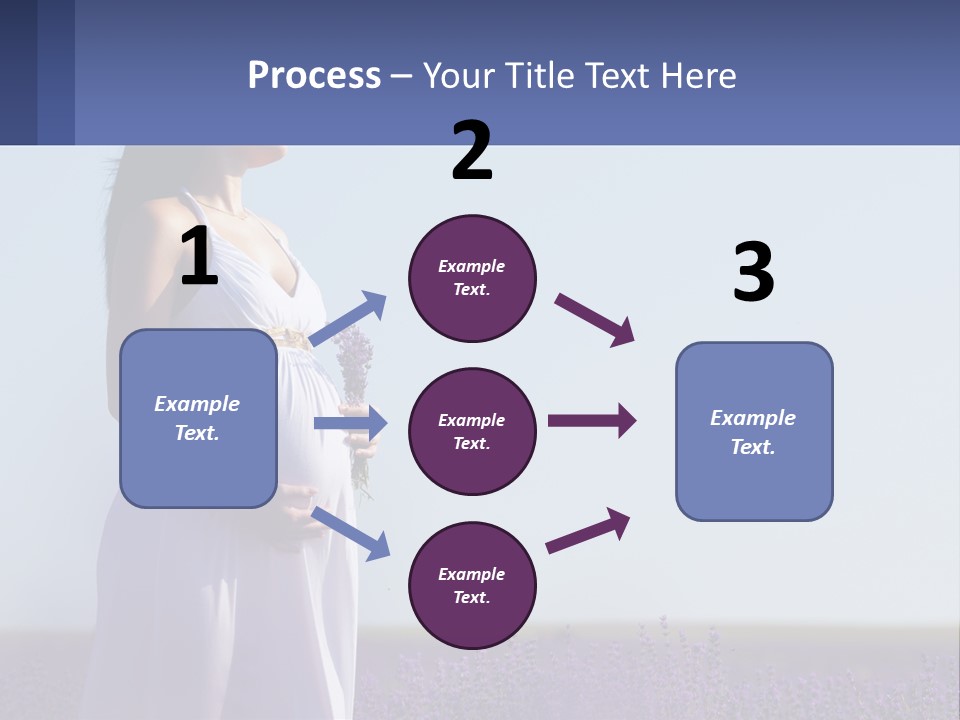 Pregnant Girl In A Flower Field PowerPoint Template