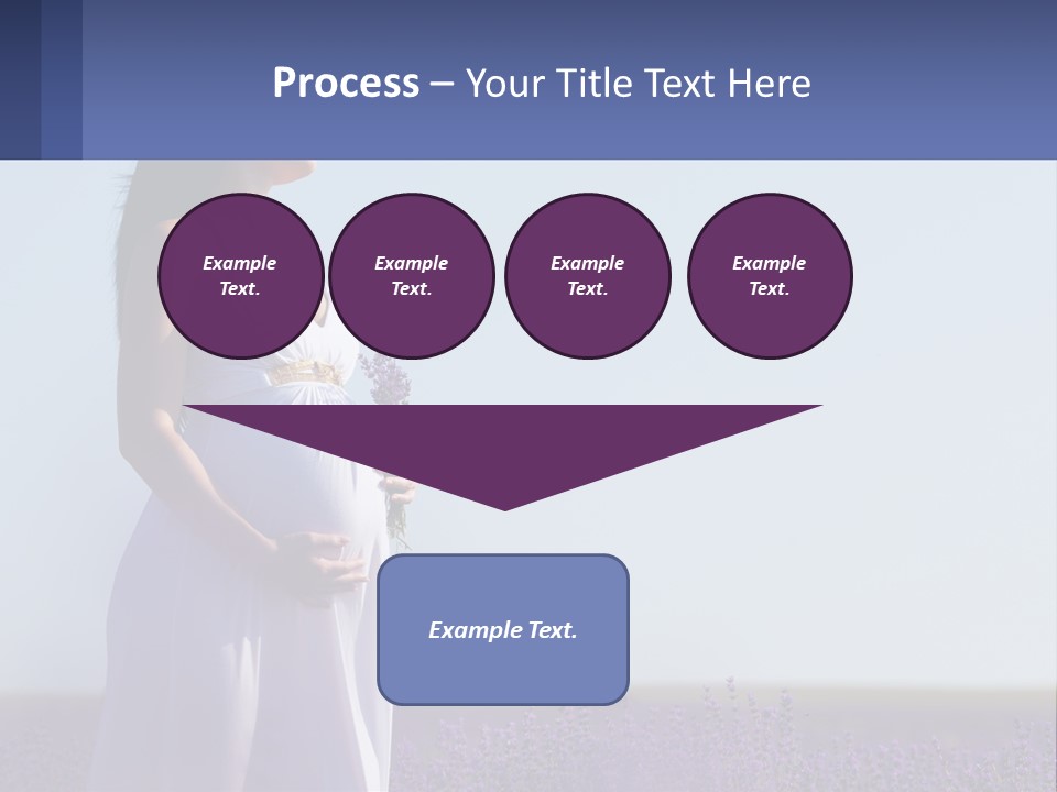 Pregnant Girl In A Flower Field PowerPoint Template