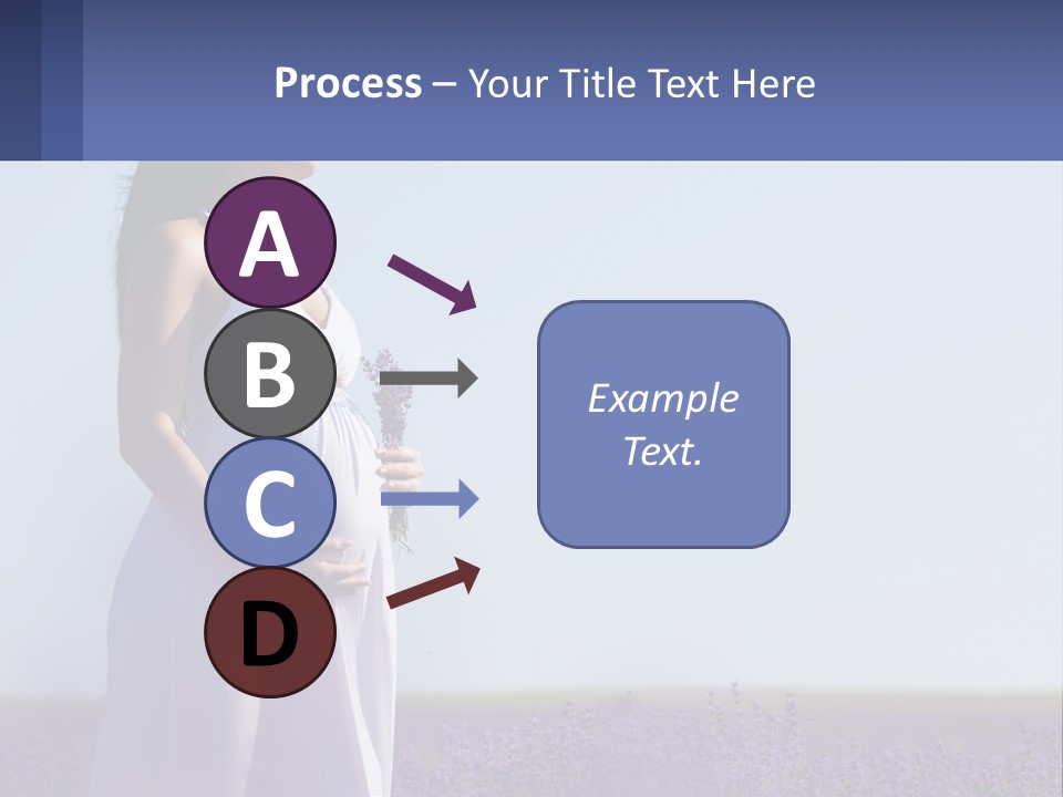 Pregnant Girl In A Flower Field PowerPoint Template