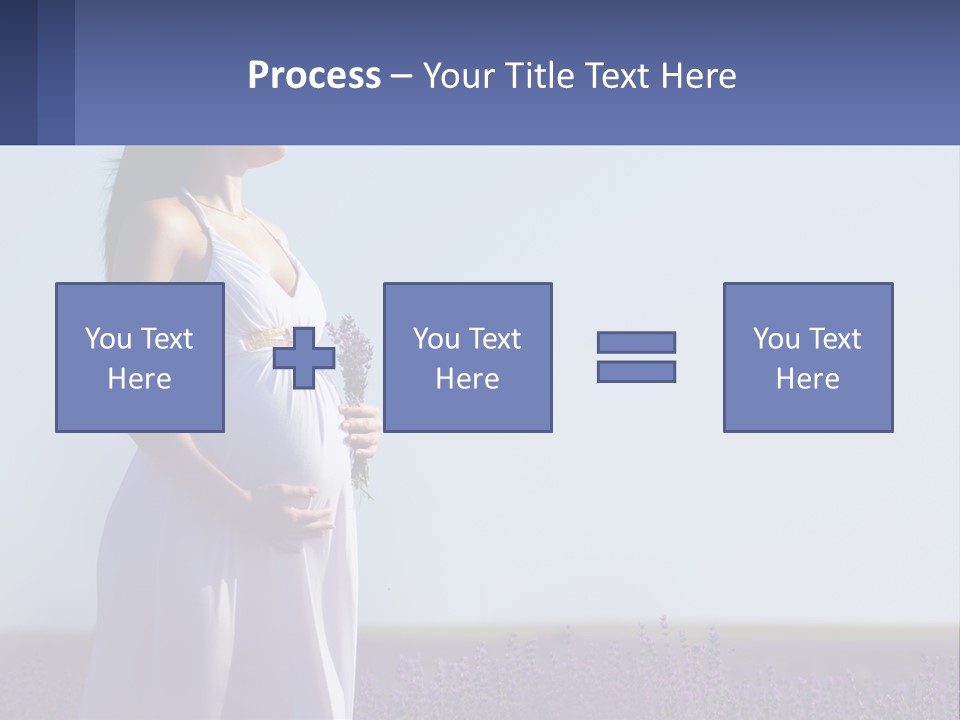 Pregnant Girl In A Flower Field PowerPoint Template