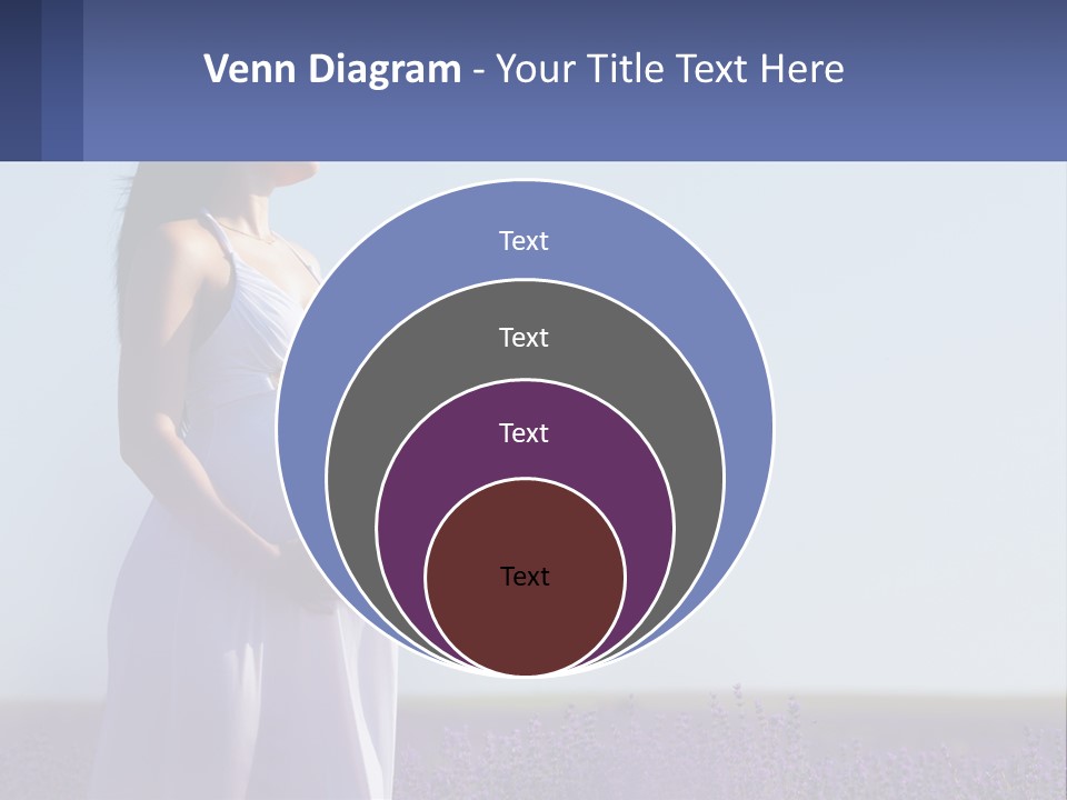 Pregnant Girl In A Flower Field PowerPoint Template