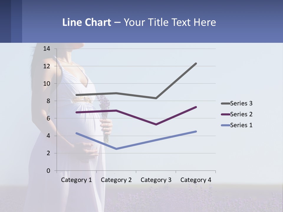 Pregnant Girl In A Flower Field PowerPoint Template
