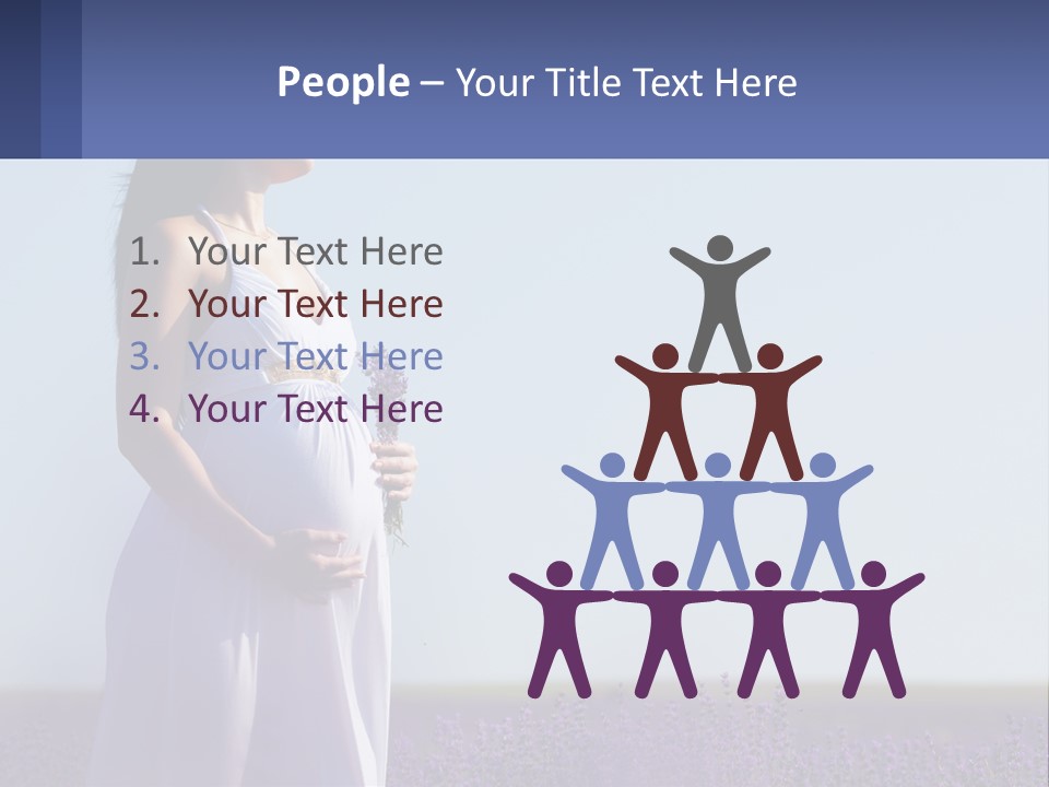 Pregnant Girl In A Flower Field PowerPoint Template