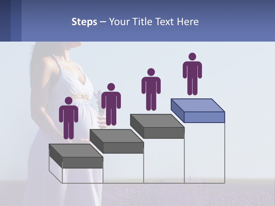 Pregnant Girl In A Flower Field PowerPoint Template