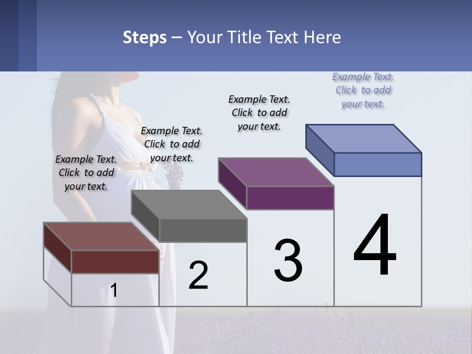 Pregnant Girl In A Flower Field PowerPoint Template