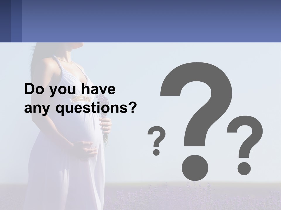 Pregnant Girl In A Flower Field PowerPoint Template