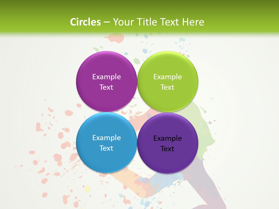 Dancing Boy With Colorful Spots And Splashes PowerPoint Template