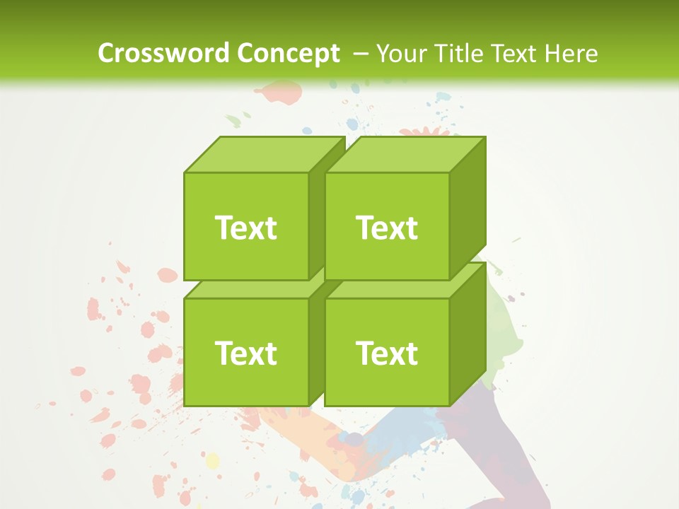 Dancing Boy With Colorful Spots And Splashes PowerPoint Template