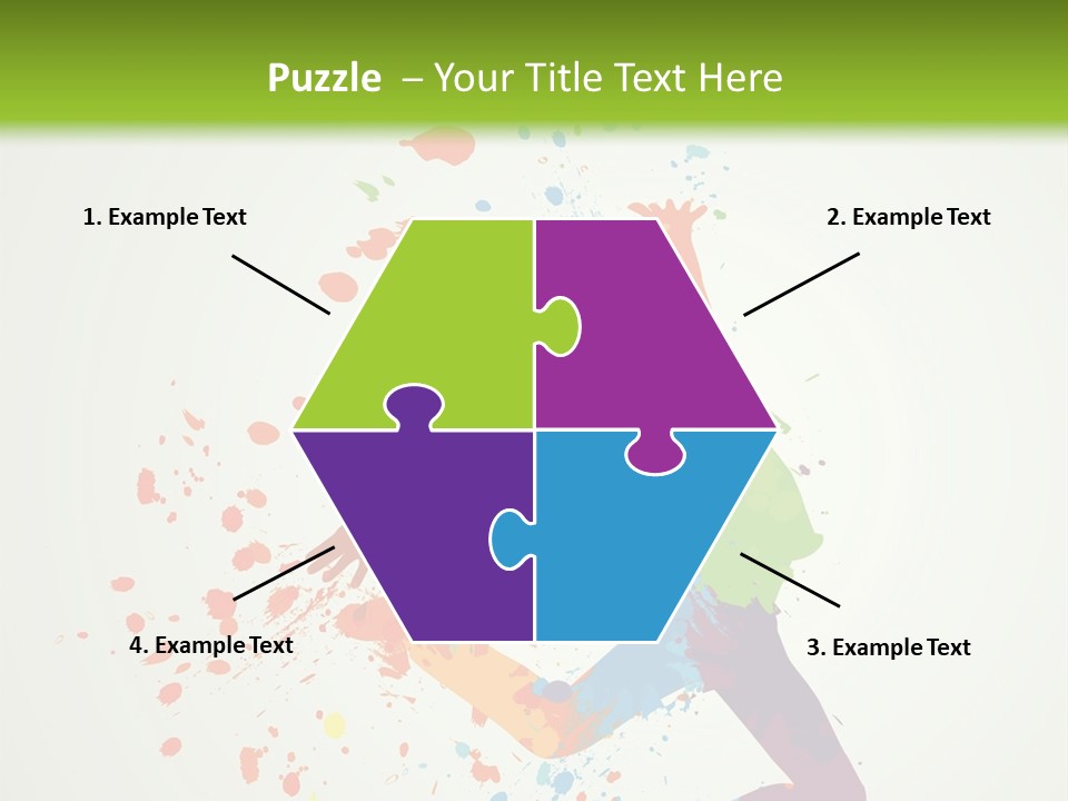 Dancing Boy With Colorful Spots And Splashes PowerPoint Template