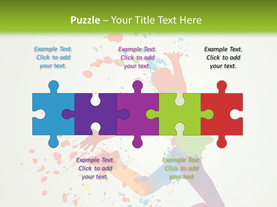 Dancing Boy With Colorful Spots And Splashes PowerPoint Template