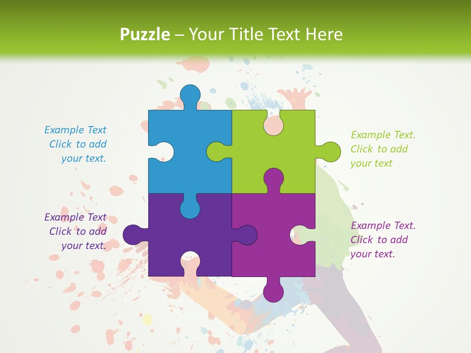 Dancing Boy With Colorful Spots And Splashes PowerPoint Template