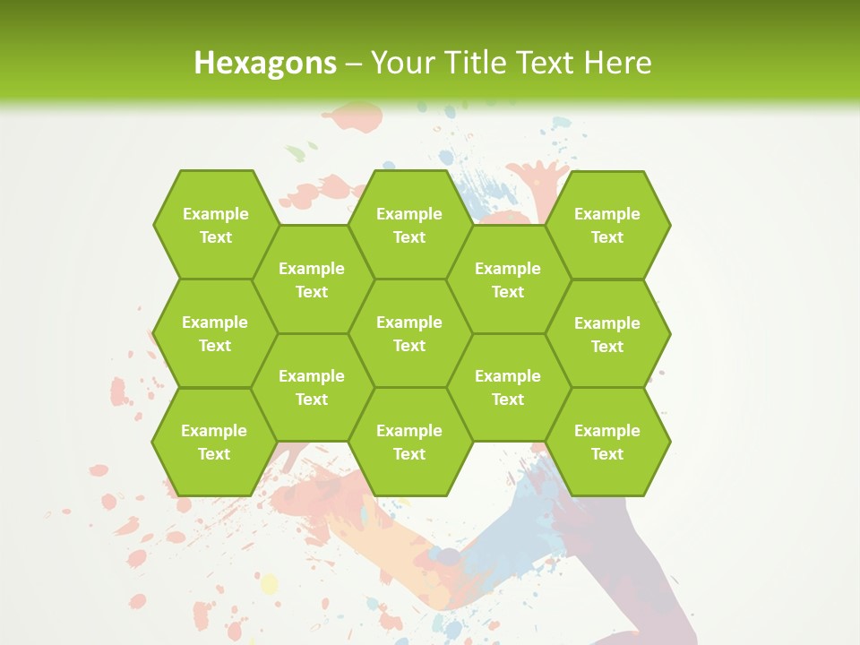 Dancing Boy With Colorful Spots And Splashes PowerPoint Template