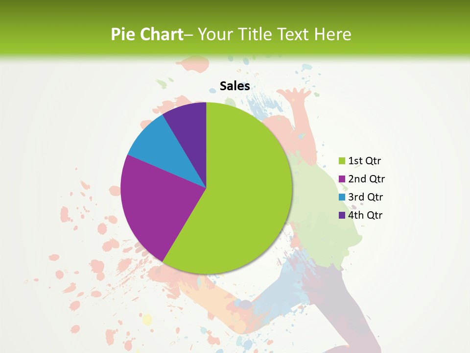 Dancing Boy With Colorful Spots And Splashes PowerPoint Template