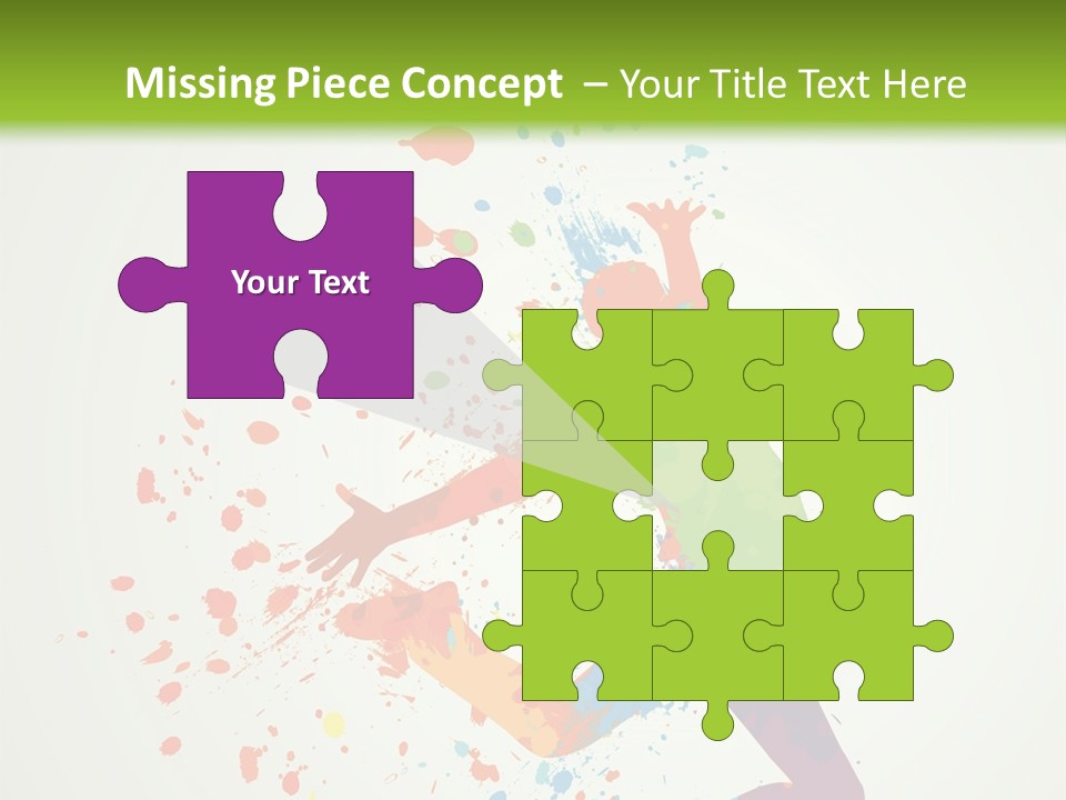 Dancing Boy With Colorful Spots And Splashes PowerPoint Template