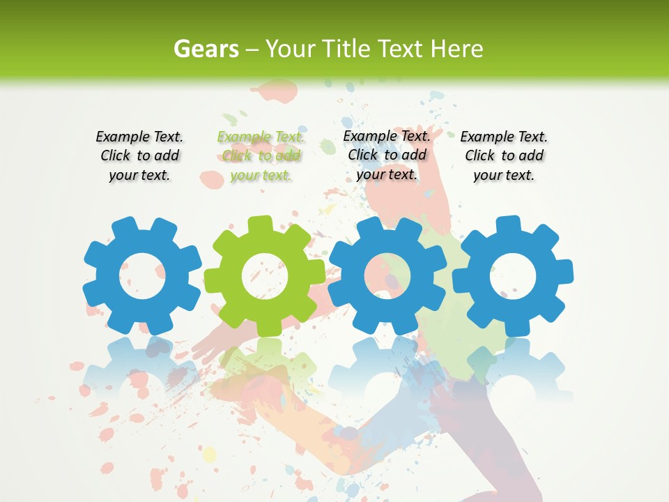 Dancing Boy With Colorful Spots And Splashes PowerPoint Template