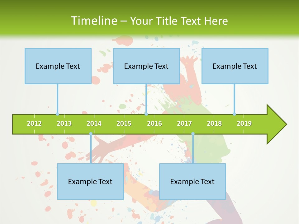 Dancing Boy With Colorful Spots And Splashes PowerPoint Template