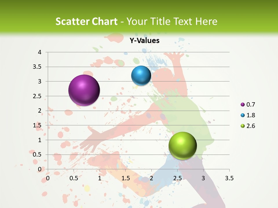 Dancing Boy With Colorful Spots And Splashes PowerPoint Template